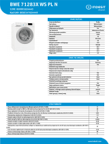 Indesit BWE 71283X WS PL N NEL Data Sheet