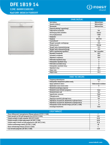 Indesit DFE 1B19 14 NEL Data Sheet