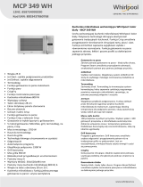 Whirlpool MCP 349 WH Product data sheet