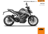 KTM 390 Duke 2018 Instrukcja obsługi