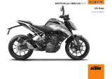 KTM 125 Duke 2017 Instrukcja obsługi