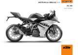 KTM RC 390 2016 (Euro 4) Instrukcja obsługi