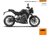 KTM 250 Duke 2016 Instrukcja obsługi