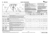 Whirlpool AWE 9725 Program Chart