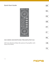 Midas MICROPHONE PREAMPLIFIER 502 V2 Skrócona instrukcja obsługi