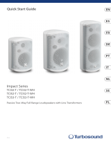 Turbosound Passive Two-Way Full Range Loudspeakers Skrócona instrukcja obsługi