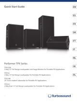 Turbosound TPX122M Full Rage Loudspeaker Skrócona instrukcja obsługi