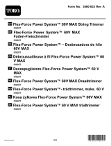 Toro Electric Battery String Trimmer 60V MAX* Flex-Force Power System 51835T - Tool Only Instrukcja obsługi