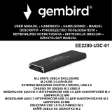 Gembird EE2280-U3C-01 M.2 DRIVE USB3.0 ENCLOSURE Instrukcja obsługi