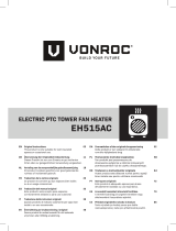 Vonroc EH515AC Electric PTC Tower Fan Heater Instrukcja obsługi