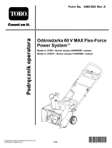 Toro Flex-Force Power System 60V MAX Snowthrower Instrukcja obsługi