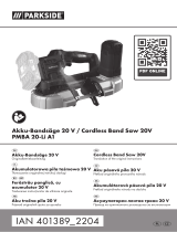 Parkside PMBA 20-Li A1 20V Cordless Band Saw Instrukcja obsługi