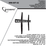 Gembird WM-65F-02 TV Wall Mount Instrukcja obsługi