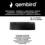 Gembird KB-103, KB-U-103 Series Standard Keyboard Instrukcja obsługi