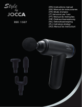 Jocca Mini-Massagepistole, 6 Geschwindigkeitsstufen, 4 Massageköpfe Instrukcja obsługi