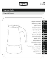 Xavax Stainless Steel Espresso Maker for 4 Cups Instrukcja obsługi