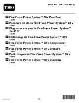 Toro Cordless Pole Saw 60V MAX* Flex-Force Power System 51847T – Tool Only Instrukcja obsługi