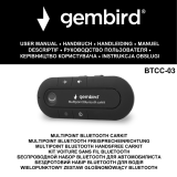 Gembird BTCC-03 Multipoint Bluetooth Carkit Instrukcja obsługi