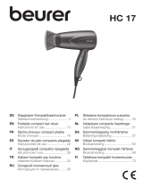 Beurer HC 17 Foldable Compact Hair Dryer Instrukcja obsługi