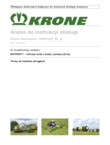 Krone Blade support left and right Instrukcja obsługi