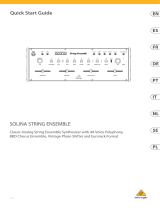 Behringer SOLINA STRING ENSEMBLE Skrócona instrukcja obsługi