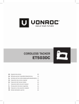 Vonroc ET503DC Cordless Tacker Instrukcja obsługi