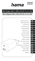 Hama 00086405 USB C and USB A 30W Mini Charger Instrukcja obsługi