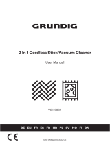 Grundig VCH 9832 2 In 1 Cordless Stick Vacuum Cleaner Instrukcja obsługi