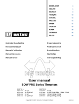 Vetus BOW PRO Series Thrusters Instrukcja obsługi