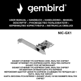 Gembird NIC-GX1 Gigabit Ethernet PCI-Express Card, Realtek Chipset Instrukcja obsługi