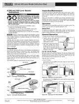 RIDGID Dobladoras de tubos serie 400 Instruction Sheet