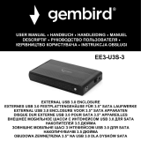 Gembird EE3-U3S-3 External USB 3.0 Enclosure Instrukcja obsługi