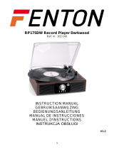 Fenton RP175DW Record Player Darkwood Instrukcja obsługi