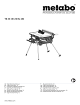 Metabo TS 36-18 LTX BL 254 Cordless Table Saw Instrukcja obsługi
