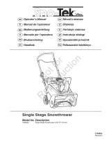 Simplicity MANUAL, OPS, ARIENS SNOW-TEK SS SNOWTHROWER, 8/22, EURO Instrukcja obsługi