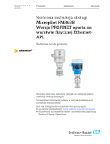 Endres+Hauser KA Micropilot FMR63B PROFINET Short Instruction