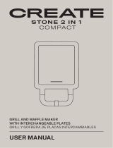 CreateStone 2 In 1 Compact Grill and Waffle Maker
