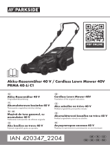 Parkside 420347 Cordless Lawn Mower 40V PRMA 40 Li C1 Instrukcja obsługi