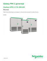 Schneider Electric Galaxy PW 2. generacji Zasilacz UPS 3:3 10–200 kVA Montaż instrukcja