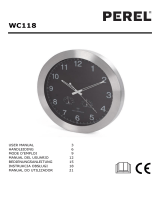 Perel PEREL WC118 ALUMINIUM WALL CLOCK Instrukcja obsługi