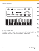 Behringer JT-4000 MICRO Skrócona instrukcja obsługi