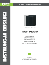 Ever moduł bateryjny UPS SUPERLINE 11/POWERLINE 11/POWERLINE 31/POWERLINE 33/POWERLINE GREEN 33 Instrukcja obsługi