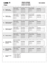 CAME GARD 8 Errata corrige Instrukcja obsługi