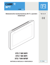 CAME XTS 7 WH WIFI, XTS 7 BK WIFI, XTS 7 WH WFBF Configuration manual