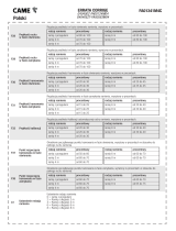 CAME GARD 4 Errata corrige Instrukcja obsługi