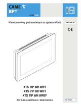 CAME XTS 7IP WH WIFI, XTS 7IP BK WIFI, XTS 7IP BK WIFI, XTS 7IP WH WFBF Instrukcja instalacji