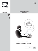 CAME PS2000 VIRTUAL PRINTER Instrukcja instalacji