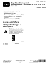 Toro Road Light Kit, 2000 Series HDX RD 122cm or SD 132cm Riding Mower Instrukcja instalacji