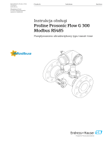 Endres+Hauser Proline Prosonic Flow G 300 Modbus RS485 Instrukcja obsługi