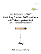 Suntec Wellness PATIO HEATER HEAT RAY CARBON 3000 OUTDOOR WITH TELESCOPIC STAND Instrukcja obsługi